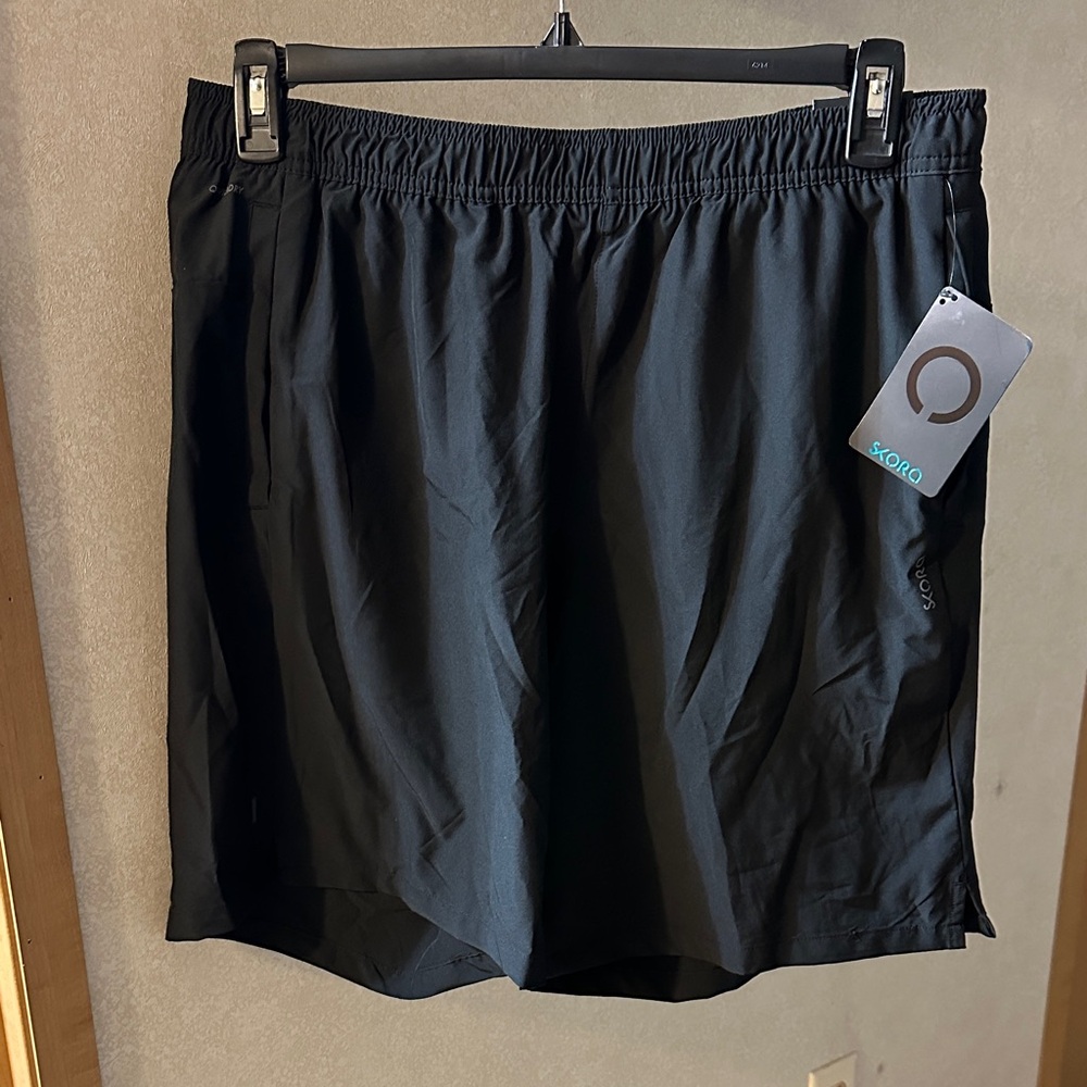 Skora Men's Athletic Black running Shorts